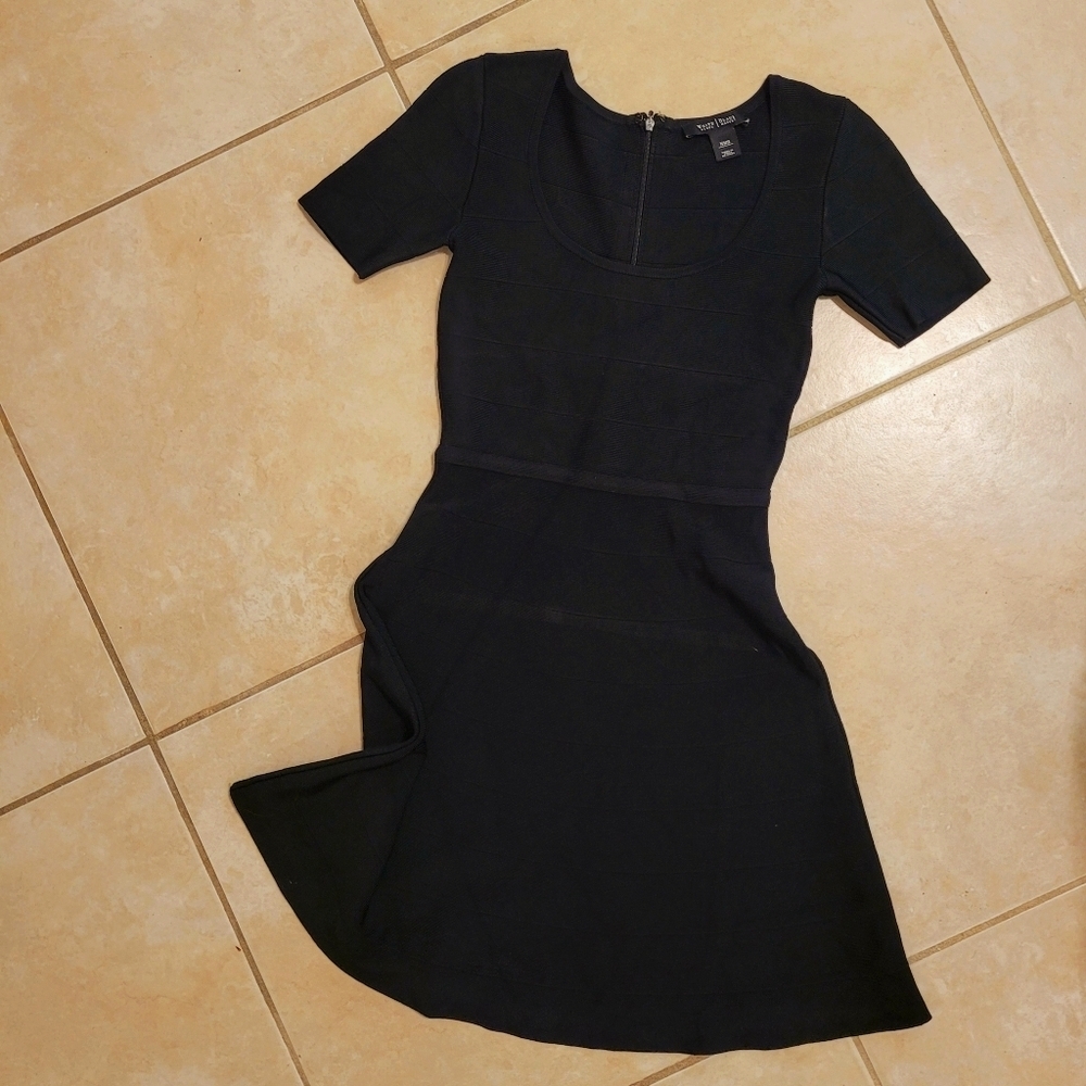 (5 for $25) Black skater dress